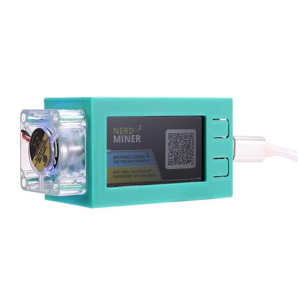 För Nerdminer V2 Pro Miner 78KH/S Mini Bitcoin Lotteri Miner Grön