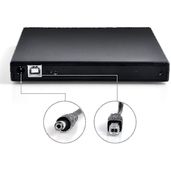 Ulkoinen DVD-asema CD-polttimella (yhdistelmä), USB-liitäntä