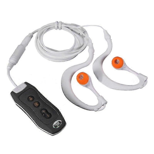 Sports 4gb Clip Ipx8 Mp3 Afspiller Fm Svømning Dykning + Høretelefoner