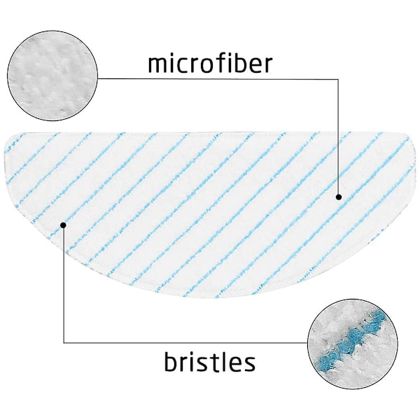 10 st Ersättningsmoppdynor för Ecovacs DEEBOT OZMO T9-serien T8-serien T8 AIVI T8 Max N8 Pro Plus Robotdammsugare
