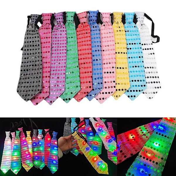 10 st Ljusupplyst Slips LED Slips Glödande Slips Lysande Slips Blinkande Slips