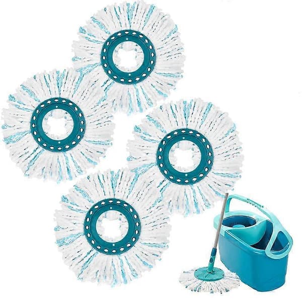 4 stk./pakke moppehode for Leifheit Twist Mopp Superabsorberende mikrofibererstatning