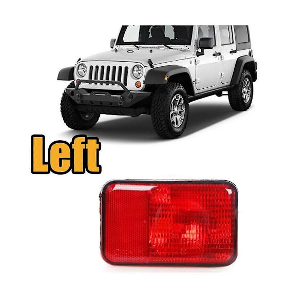 1 st. Bakre vänster stötfångarlampa Dimljus Baklampa 55078105AC för Wrangler 2007-2018