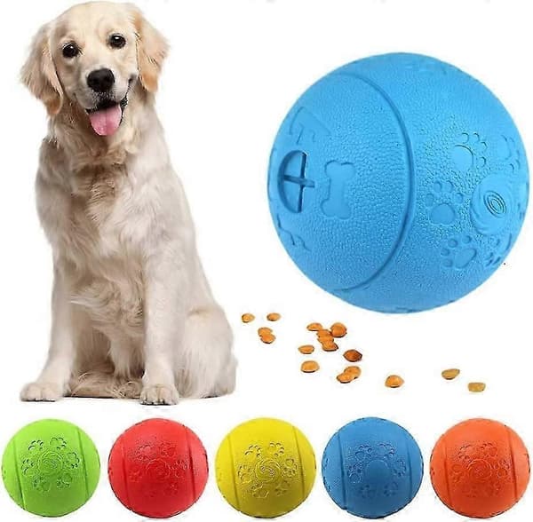 Hundleksaksboll Godisboll, Bitresistent Gummiboll för Hundar, Lek och IQ-träning