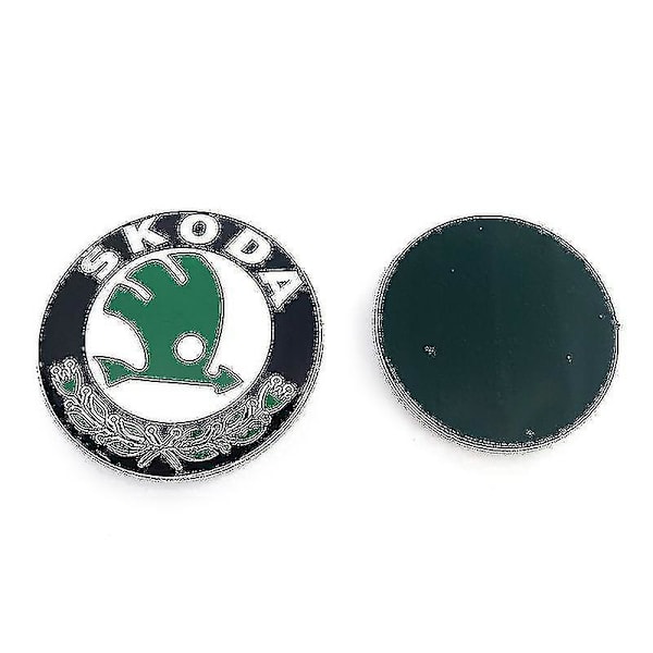 Auton merkki 2 kpl Skodan malleille 90 mm 80 mm merkki konepellille ja takaluukulle