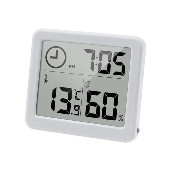 Digitalt Termometer og Hygrometer - Minimalistisk Elektronisk Termometer og Hygrometer til Hjemmet - Bærbart - LCD-skærm