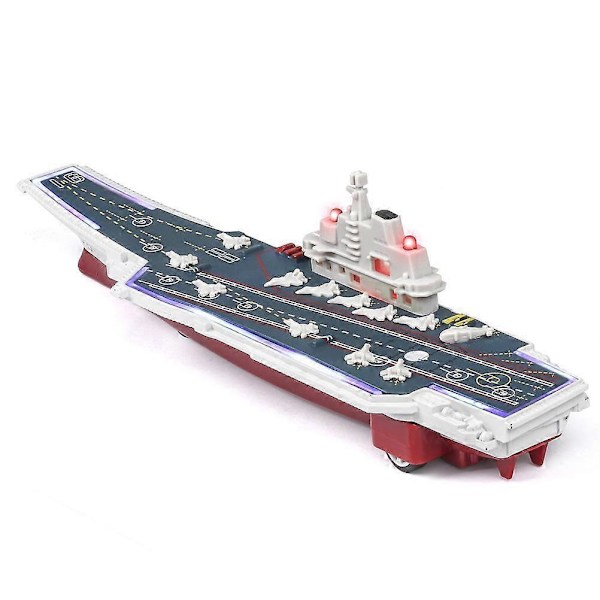 Flyvebådslegetøj til børn Køretøj Die Cast Metal Slagskib Træk Tilbage og Slip Model Krigsskib med Lys og Lyd