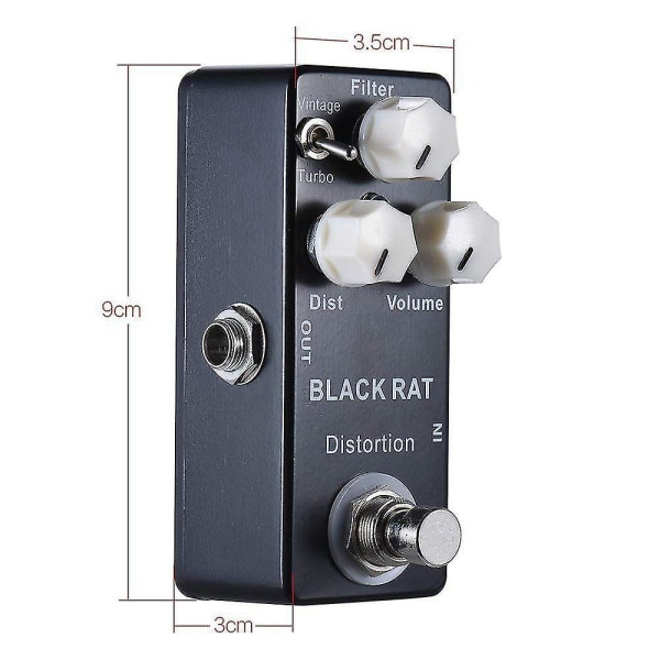 Mosky Black Rat Distortion Mini Guitar Effect Pedal Fgao-jbk