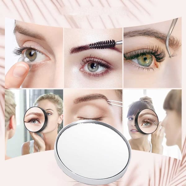 30X forstørrende makeupspejl med pincet - bærbart sugekopsspejl til skønhed