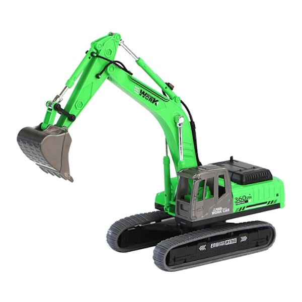 Legetøjsbil Gravemaskine Model Legetøj Ingeniørbil Legetøjsbil Simulerings Ornament Gravemaskine Ingeniør Die-Cast Sæt 241228-FARVE: Grøn