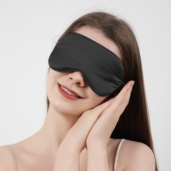 100% siden sovmask Svart