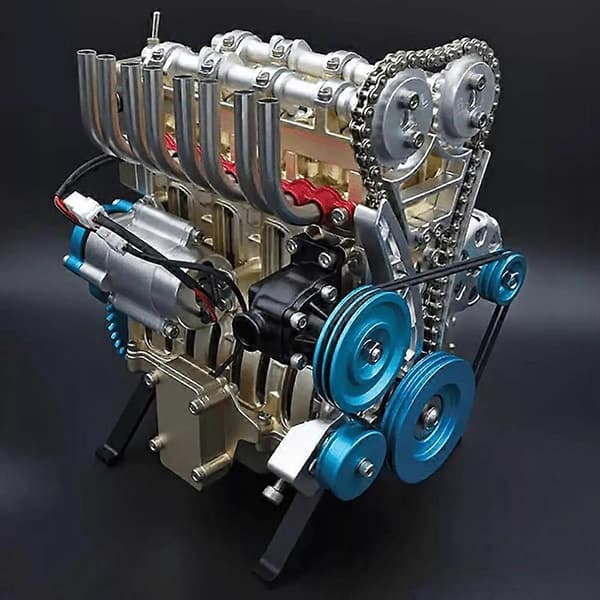 8-Cylindret Fuld Metal Bilmotor Model, Resin Bilmotor Model Kit