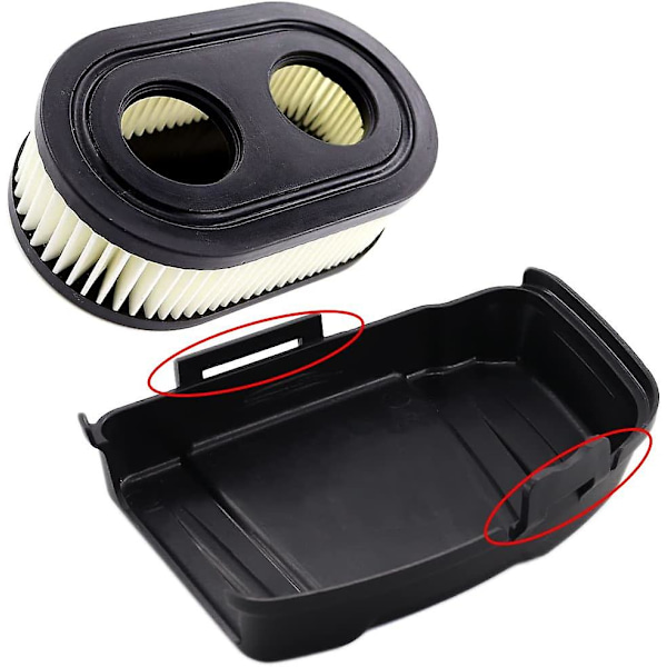 Air Filter Cover with Air Filter for Briggs & Stratton 650EXI 675EXI 675IS Mower Replaces 594575, 798452 (2 types of covers for this model, it has 2