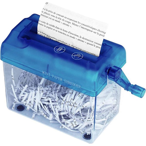 Nirvana Paper Shredder Kannettava Mini A6 Käsikäyttöinen Silppu, Manuaalinen Paperisilppu A6-Arkeille, Käsikäyttöinen Paperisilppu Toimistoon, Kouluun, Kotiin, Laskuille