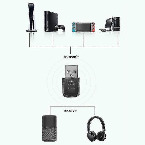 Sender for PS5 Bluetooth-kompatible headset mottaker hodetelefon dongle g20242322615