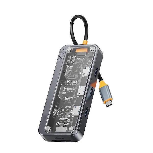 10 in 1 USB C -keskitin, Ethernet USB-C -moniporttisovitin, USB C -telakointiasema Pro/Air PC -kannettaville