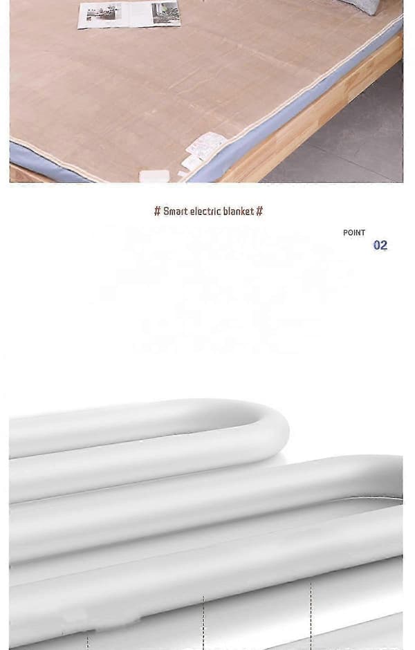 Pehmeä uurrettu fleece sähköpeitto - 9 lämmitystasoa, nopea lämmitys (tummanharmaa)