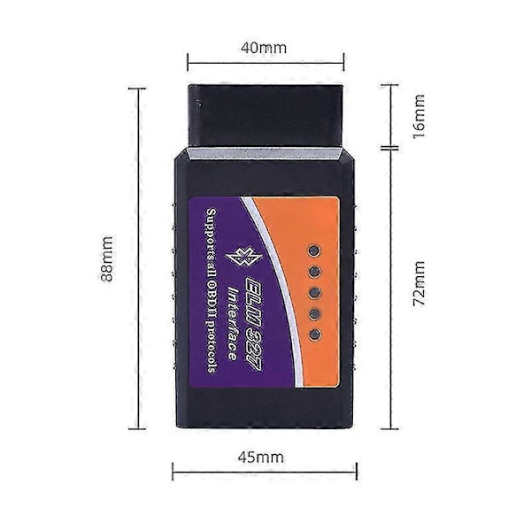 Mini Obd2 Bluetooth Scanner Bluetooth Pro Obdii Obd2 V2.1 Obd Værktøj Obd Diagnostisk Scanner 1sæt-haoyi