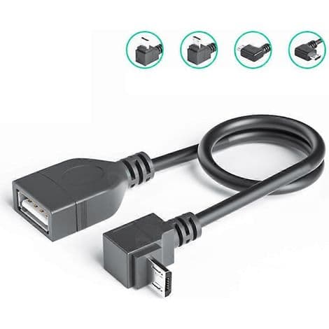 Holdbart Micro USB til USB hun OTG-kabel til printere og USB-flashdrev