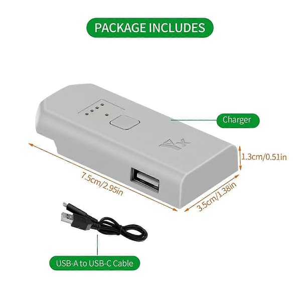 Til DJI NEO Drone Batterioplader USB & Type-C Opladningsbase Bærbar