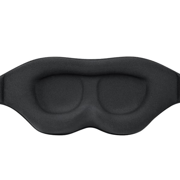 Blød sovemaske til totalt mørke sort