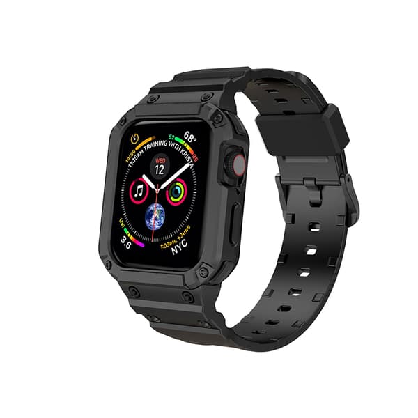 TPU urrem til Apple Watch Series 7/6/5/4/3/2 Sort 38/40/41 mm