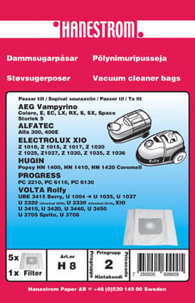 Støvsugerposer VOLTA ROLFY, AEG Vampyrino