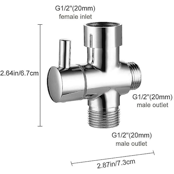 3-veis Bryterventil Dusjadapter System Reservedel