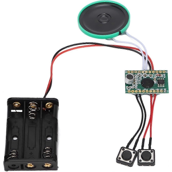 4 Minuters Ljudmodul Knappkontroll DIY Musik Ljud Tal Inspelningsbart Chip, Idealisk för DIY Ljudkort Lådor