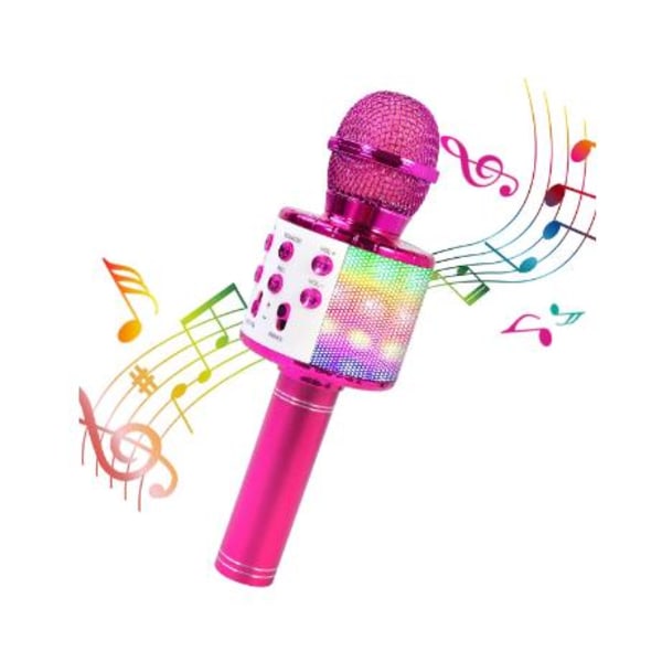 Karaoke Bluetooth trådlös mikrofon, barn vuxen mikrofon, 5 röstväxlare