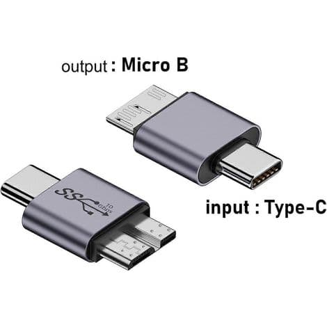 USB 3.0 Typ C Hane till Micro B Adapter för hårddisk och telefon