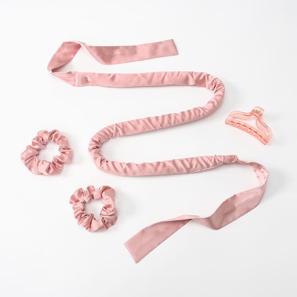 Simple Heatless Curler for Beautiful Waves Pink