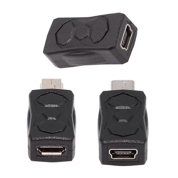 Typ A U2-006-MM 3st Micro USB 2.0 till Mini USB 5Pin Hane till Hona Förlängnings Data Strömadapter