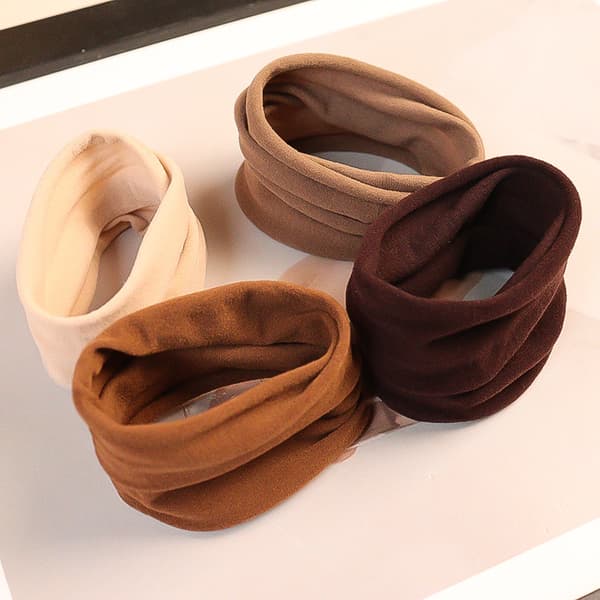 4-pack thickened hair ties with wide edge and high elasticity
