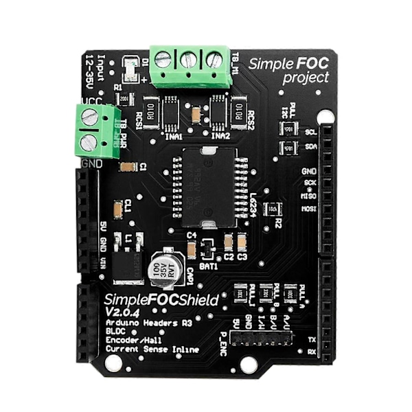 SimpleFOC Shield V2.0.4 FOC BLDC Motorstyrkort för Arduino Servo NYTT KIT
