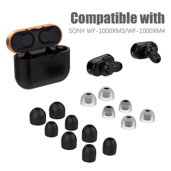 7 par øreputer til Sony WF-1000XM3/WF-1000XM4 Svart