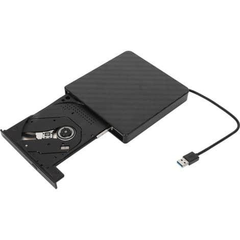 Extern USB 3.0 CD/DVD-läsare/brännare för bärbara och stationära datorer, plug and play.