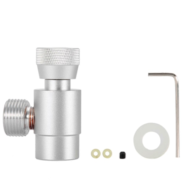 CO2 Fyllning Tank Cylinder Påfyllningsadapter Anslutningskit För SodaStream (Silver utan Mätare)