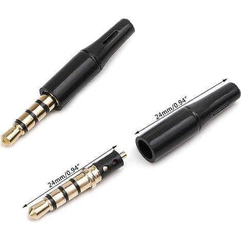 10 stk. 3,5 mm 4-polet stereojackadapter lydkontakt