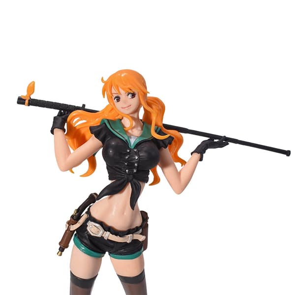 One Piece Anime 9,4\" Nami Actionfigur med Svärd, Begränsad Upplaga, Hög Samlarvärde