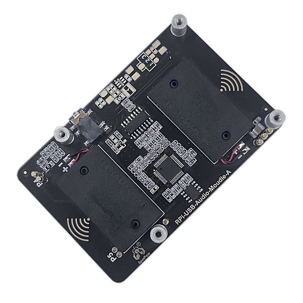 USB Audio Sound Card Module HAT med deksel for 4B med hodetelefonkontakt Buzzer-høyttaler for RPi 4B