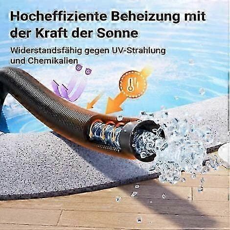 Teichtip 20m 38mm - Solar SORT Flydende poolslange præformede sektioner 190g/m