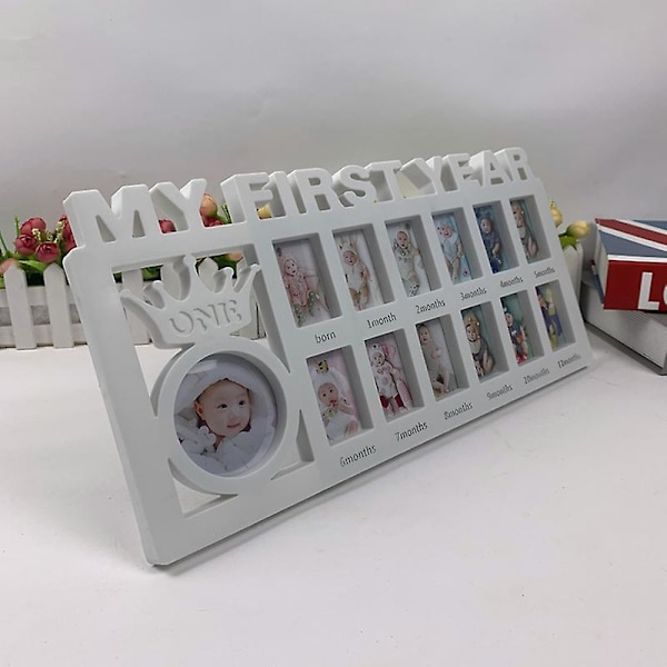 Babyens Første År Ramme Baby Minneramme Hjemmedekorasjon for Gutter og Jenter Ny