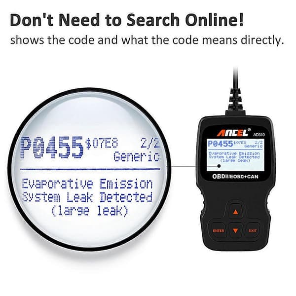 Ancel AD310 Bilmotor OBD Ll Skanner Dekoder Bil Diagnoseverktøy