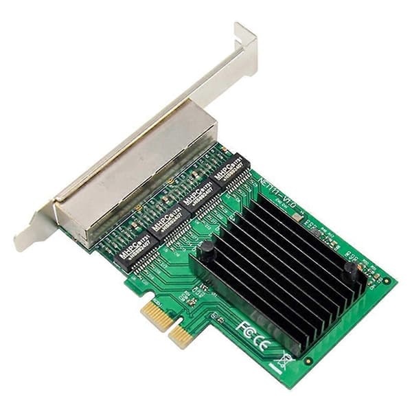 RJ-45 4-Port Ethernet Server Adapter Gigabit Netværkskort PCI-E X1 Interface