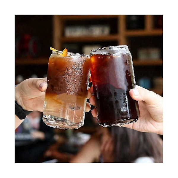 Nordisk Simpel Transparent Glas Kop Kaffe Vin Mælk Øl Cola Juice Kold Drikke Sæt Håndlavede Dåser