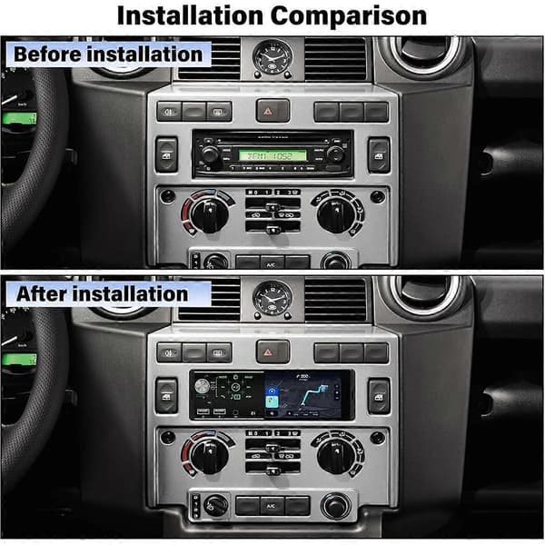 Bilradio Single Din Bil Stereo Receiver, 4.1 Tommer Touch Screen Bluetooth MP5 Afspiller, Mirror Link+Ba