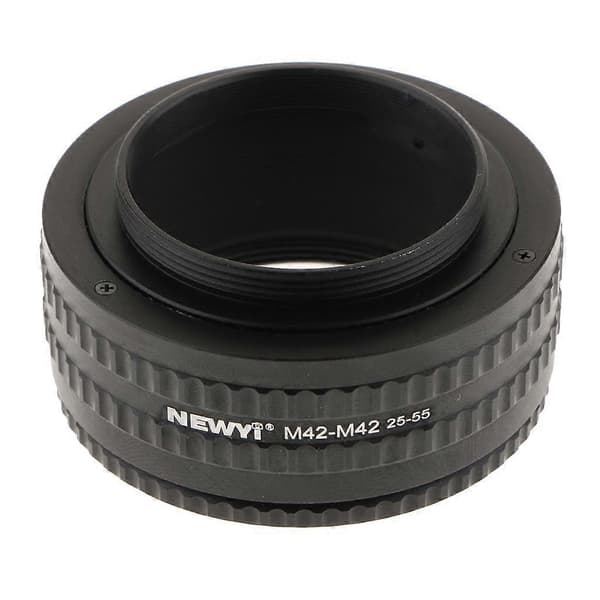 M42 til M42 Linse Fokuserings Helicoid Adapter 25mm - 55mm Forlængerrør
