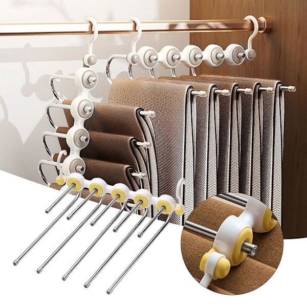 360Â° Svingbar Sammenleggbar Buksehenger Vippbar Plassbesparende Justerbar Holder for Hjem Soverom Baderom