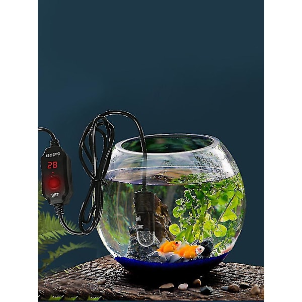 Akvarievarmer med Digital Display 10w Mini til både ferskvand og saltvand Termostat-hy
